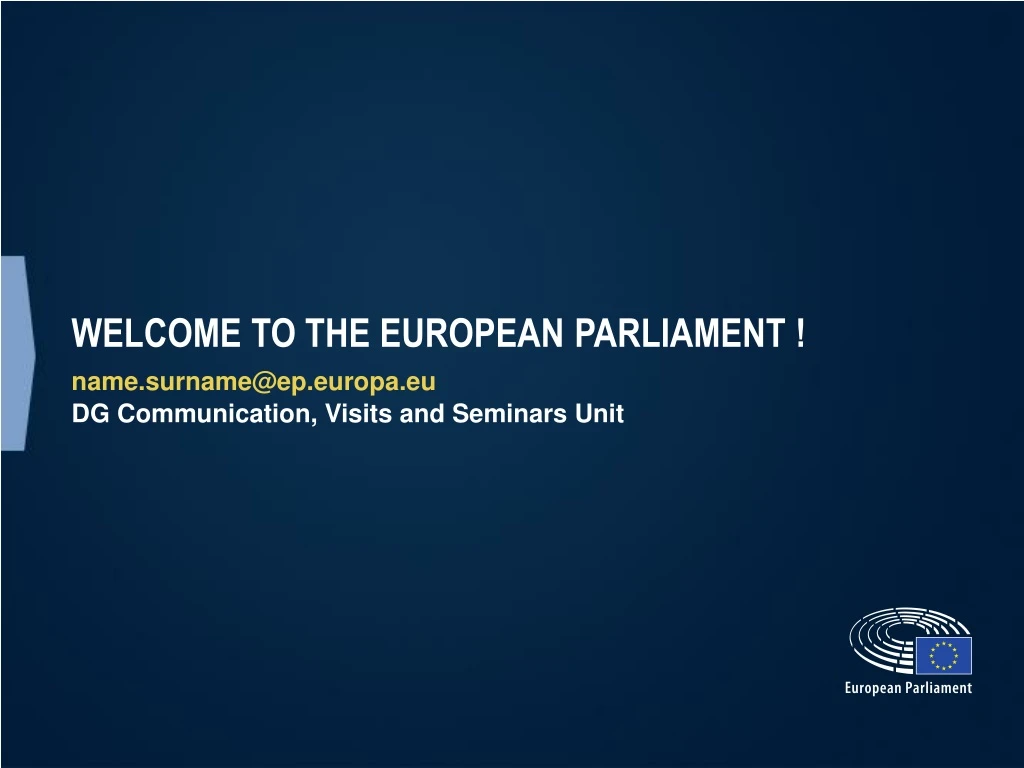 welcome to the european parliament