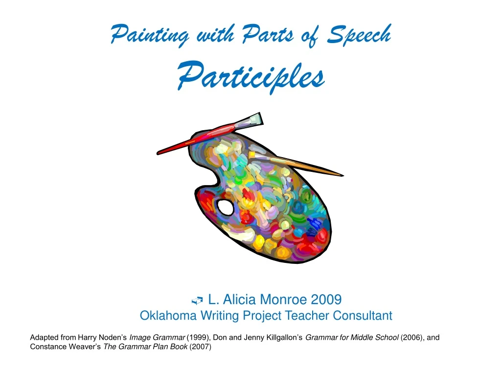 painting with parts of speech participles