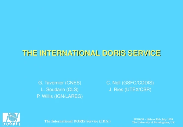 THE INTERNATIONAL DORIS SERVICE