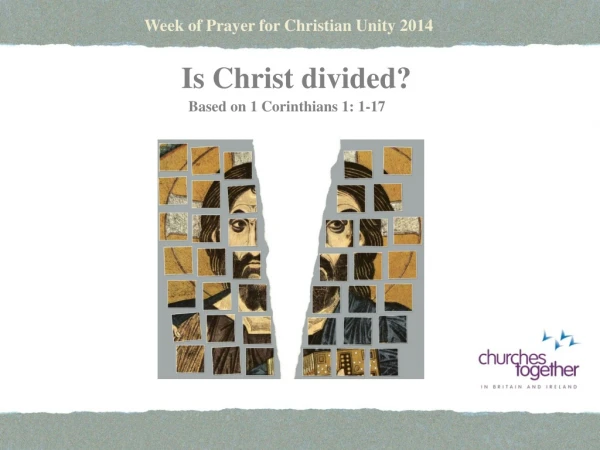 Week of Prayer for Christian Unity 2014