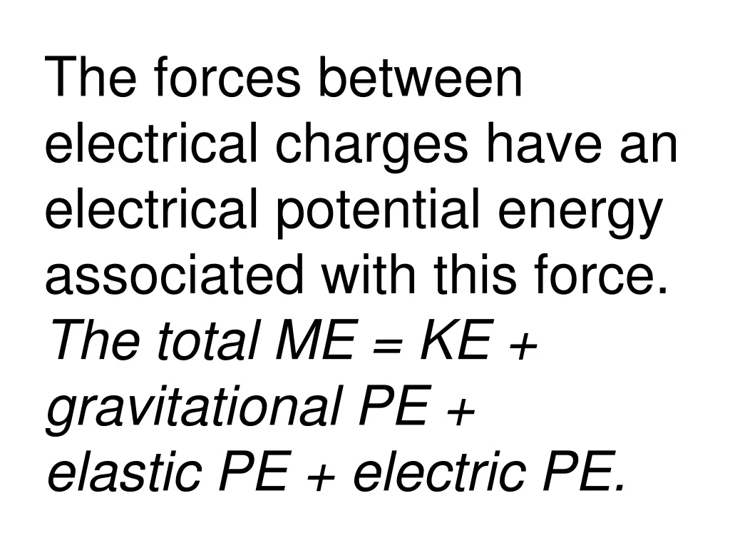 the forces between electrical charges have