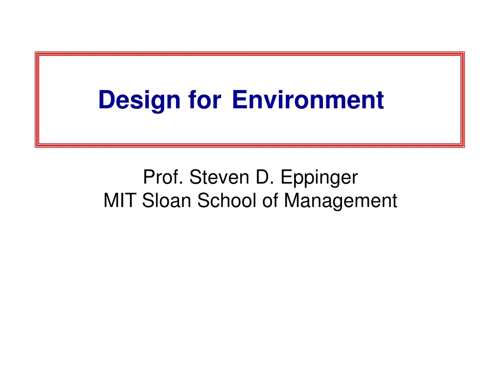 design for environment