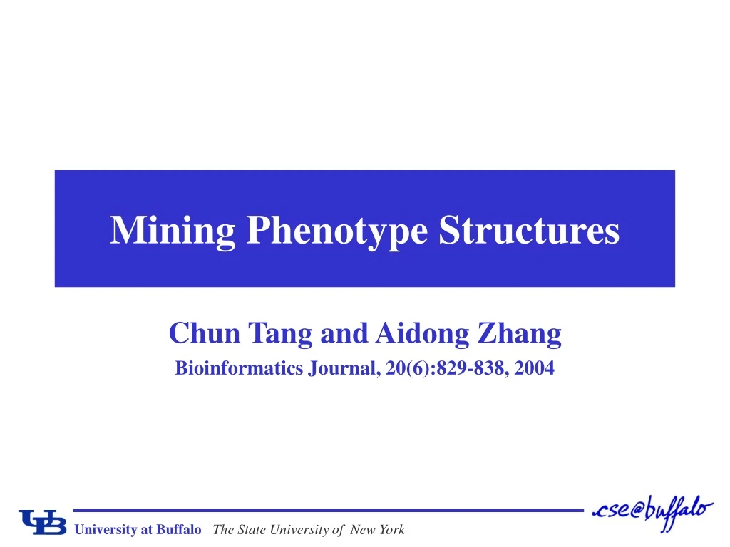 mining phenotype structures