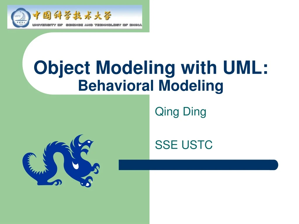 object modeling with uml behavioral modeling