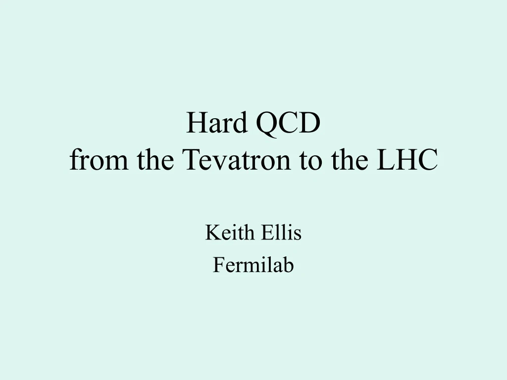 hard qcd from the tevatron to the lhc