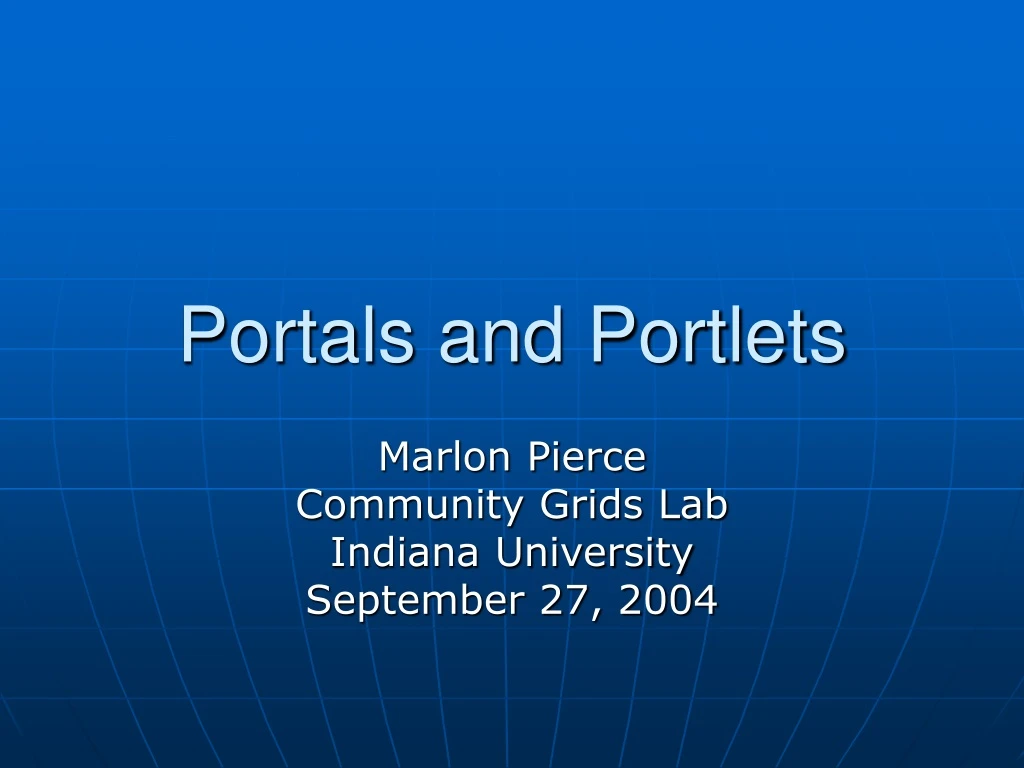 portals and portlets