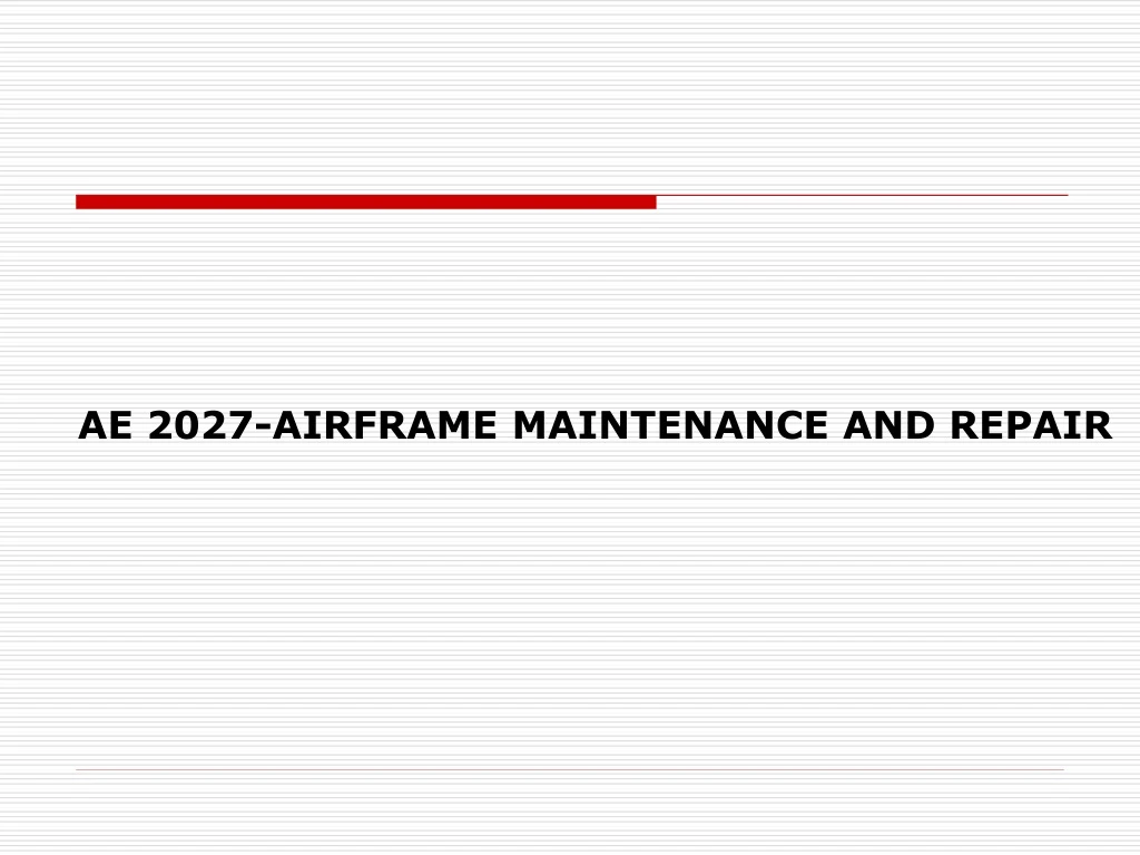 ae 2027 airframe maintenance and repair