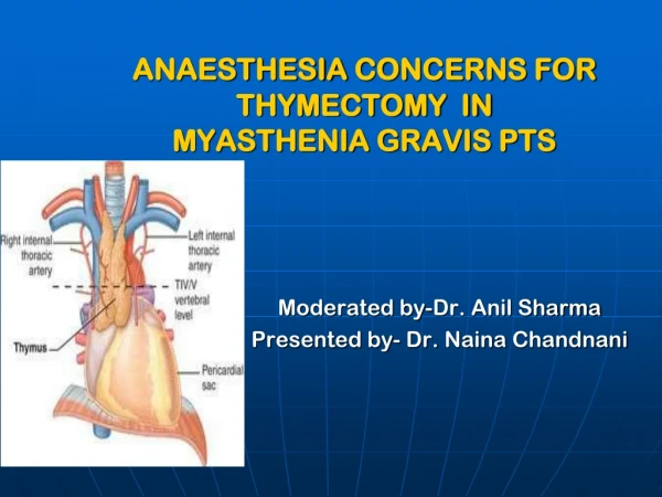 ANAESTHESIA CONCERNS FOR THYMECTOMY  IN MYASTHENIA GRAVIS PTS