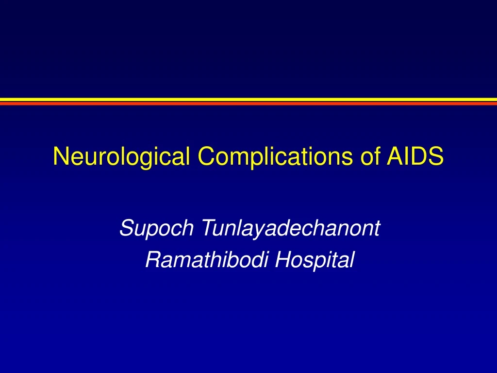 neurological complications of aids