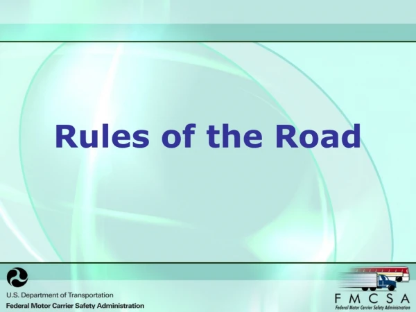 Rules of the Road