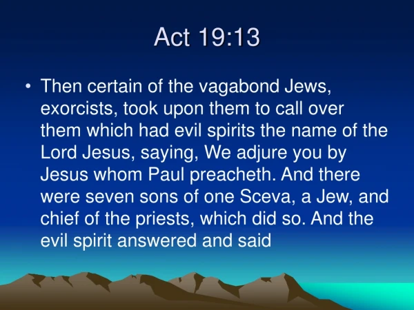 Act 19:13
