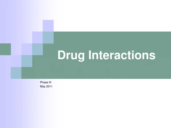 Drug Interactions