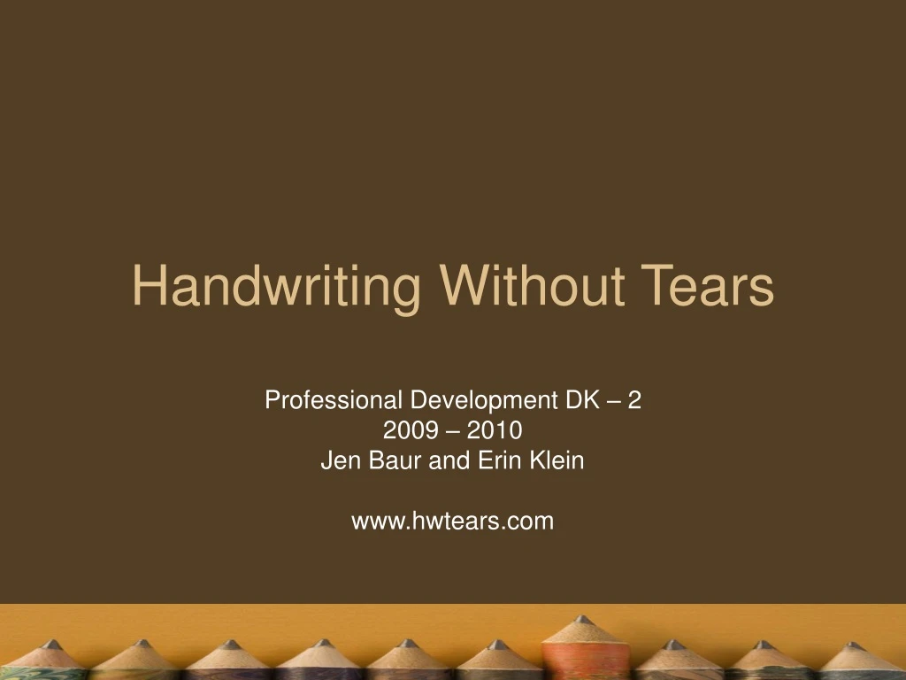 handwriting without tears