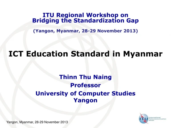 ICT Education Standard in Myanmar