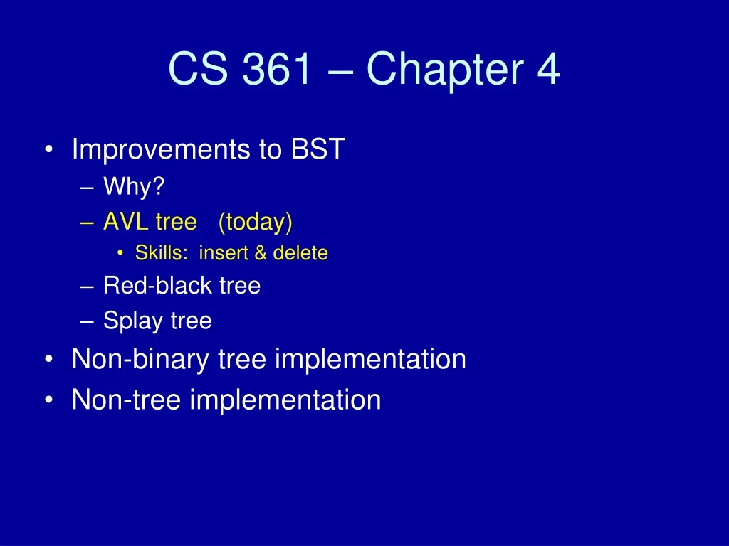 cs 361 chapter 4