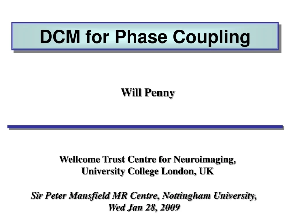 dcm for phase coupling