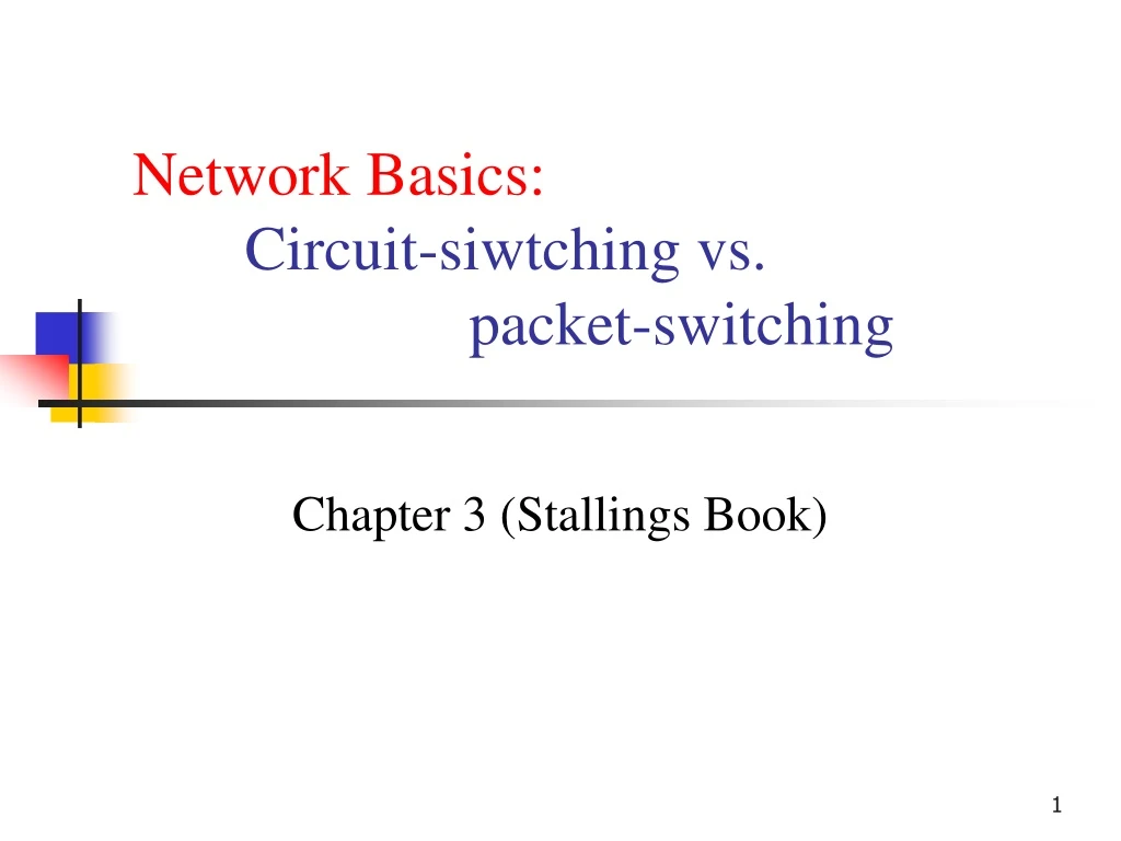 network basics circuit siwtching vs packet switching