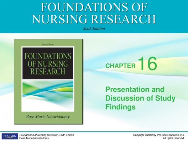 Presentation and Discussion of Study Findings