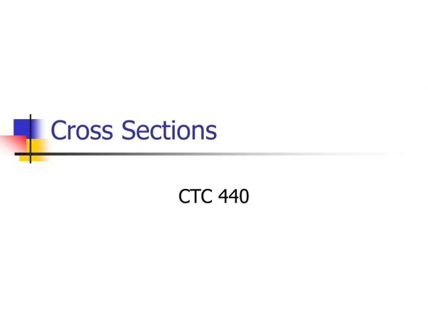 Cross Sections