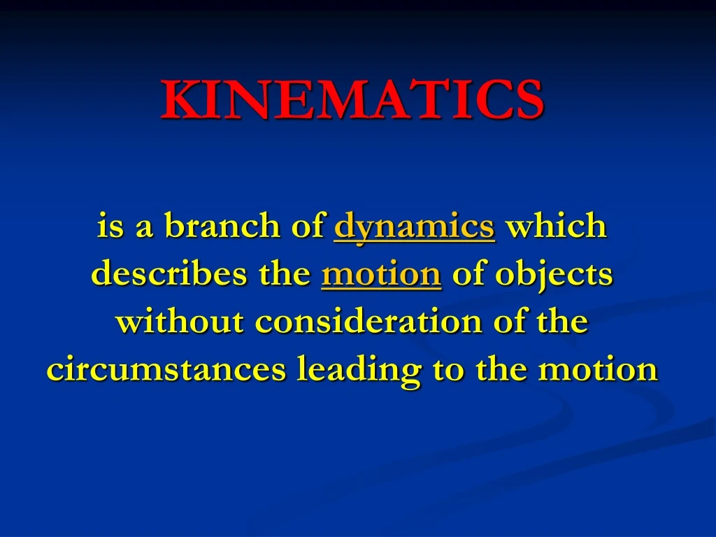 kinematics