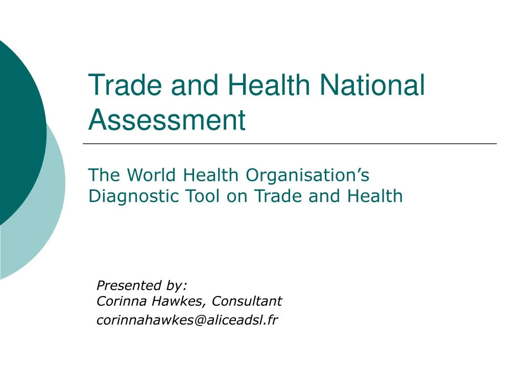 trade and health national assessment