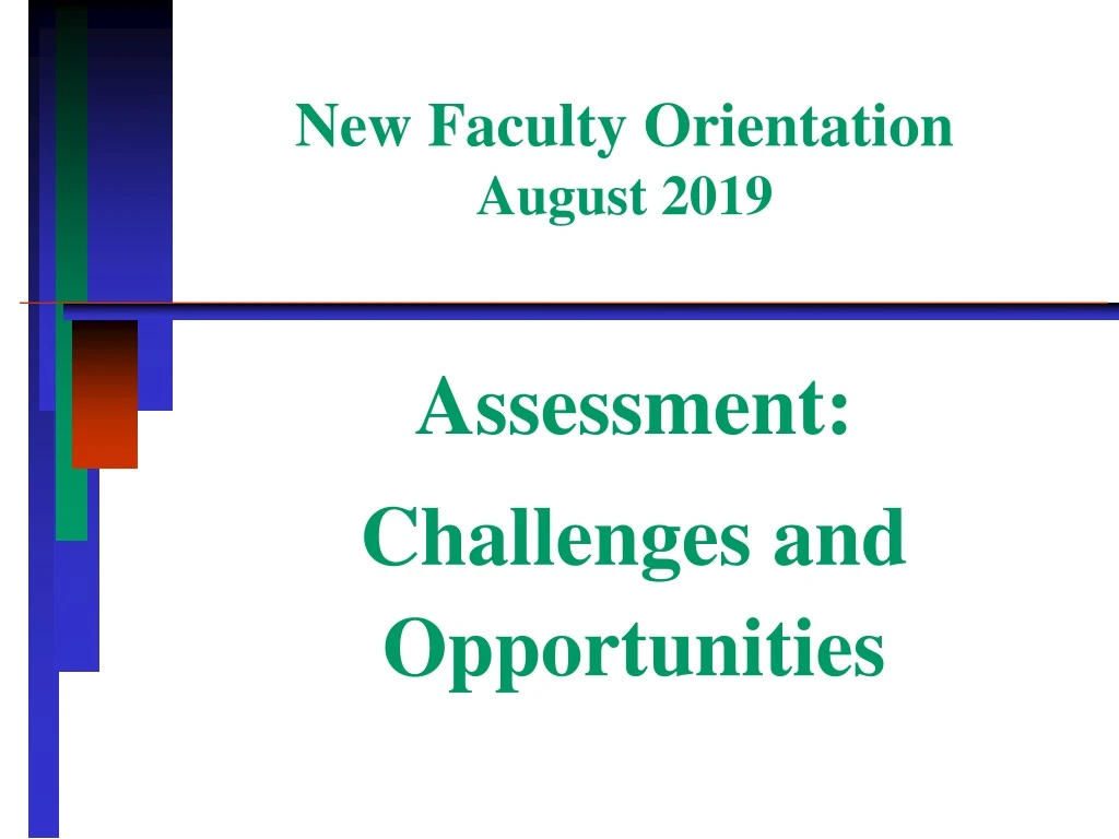 new faculty orientation august 2019