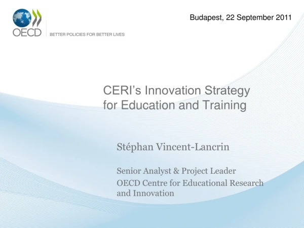 CERI’s Innovation Strategy for Education and Training
