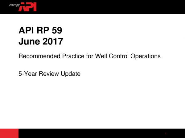 API RP 59 June 2017