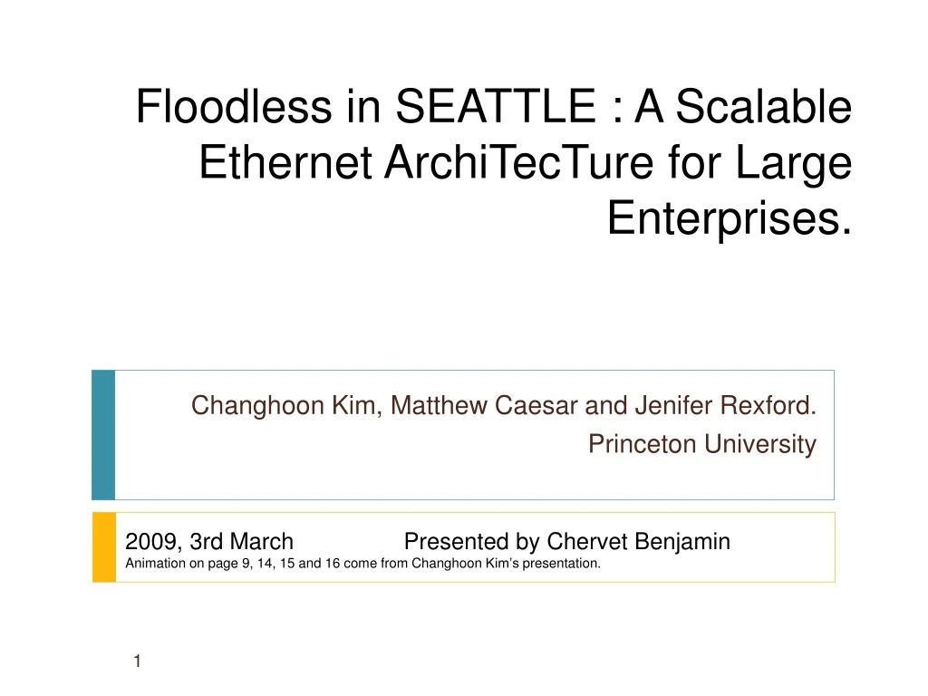 floodless in seattle a scalable ethernet architecture for large enterprises