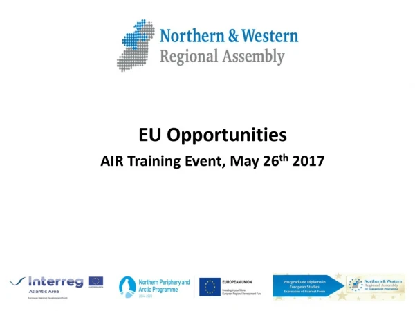 EU Opportunities AIR Training Event, May 26 th  2017