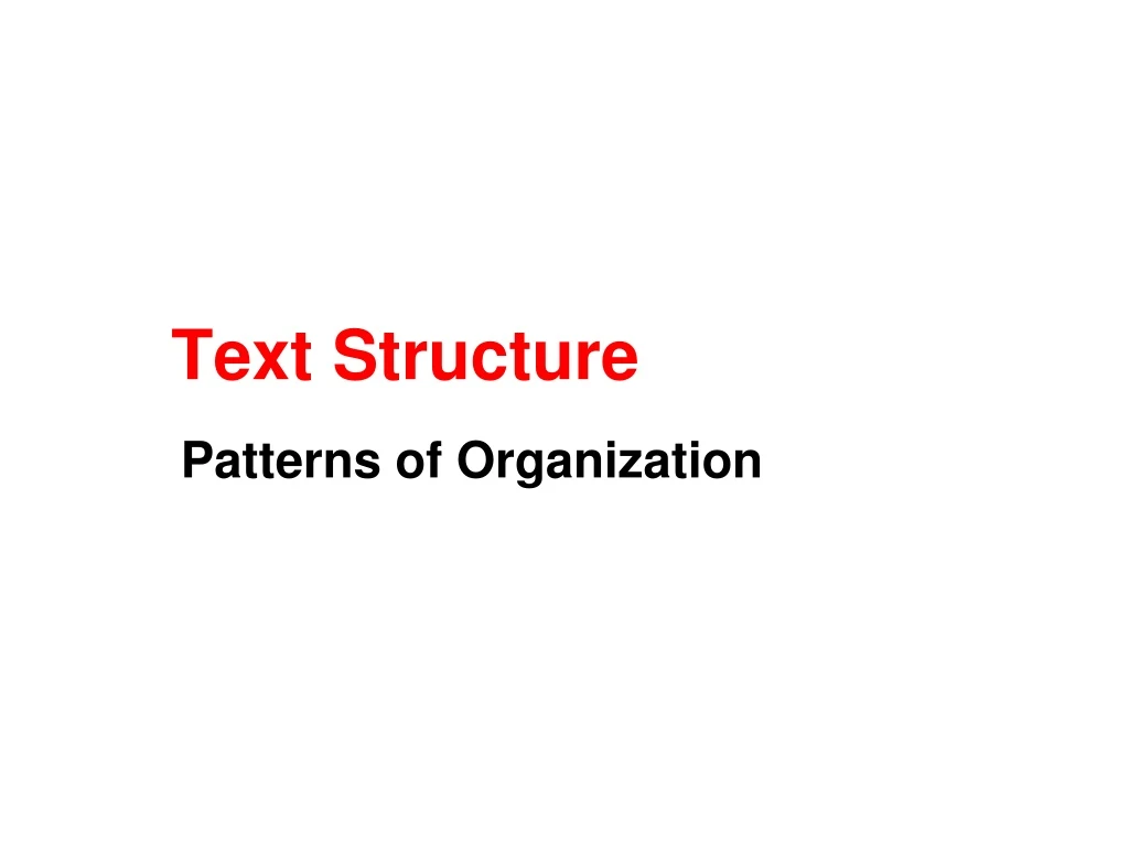 text structure