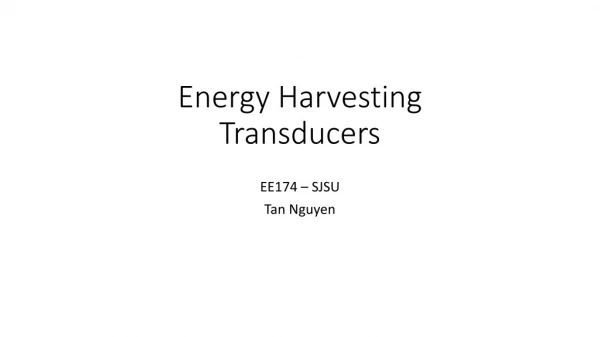 Energy Harvesting Transducers
