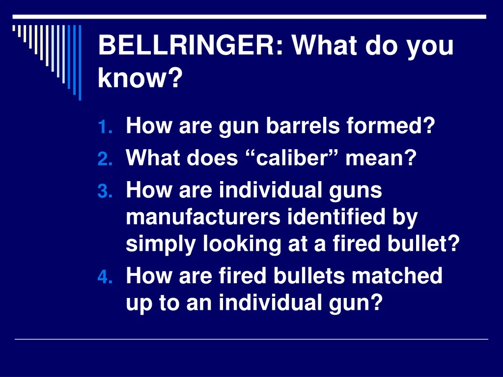 bellringer what do you know