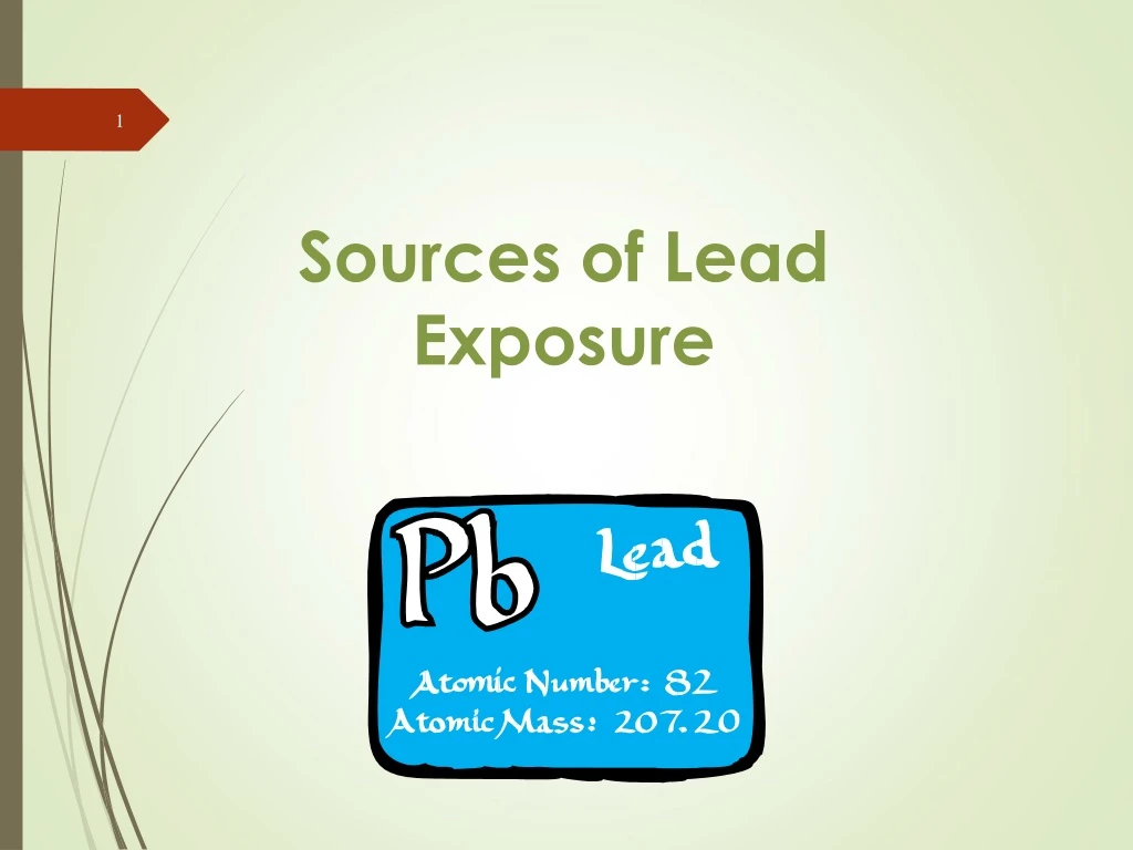 sources of lead exposure