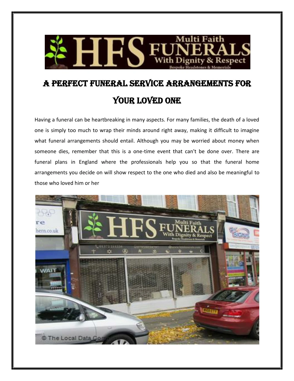a perfect a perfect funeral service arrangements