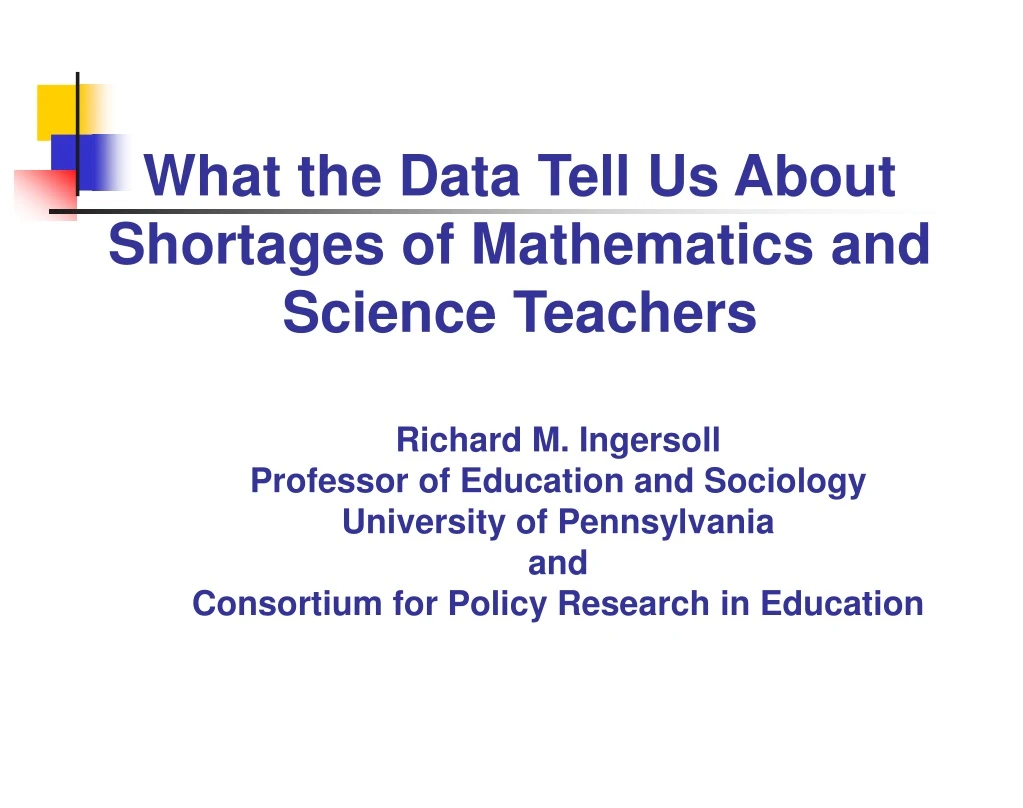 what the data tell us about shortages