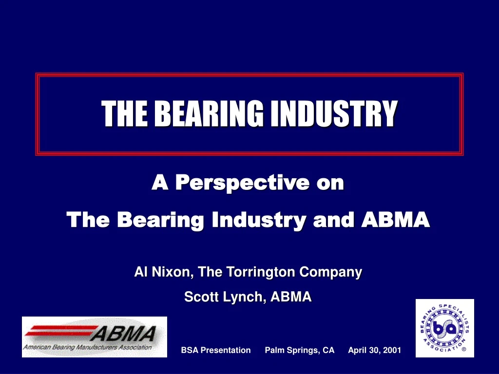 the bearing industry