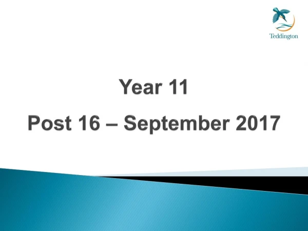 Year 11 Post 16 – September 2017