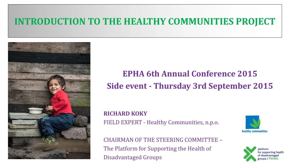 introduction to the healthy communities project