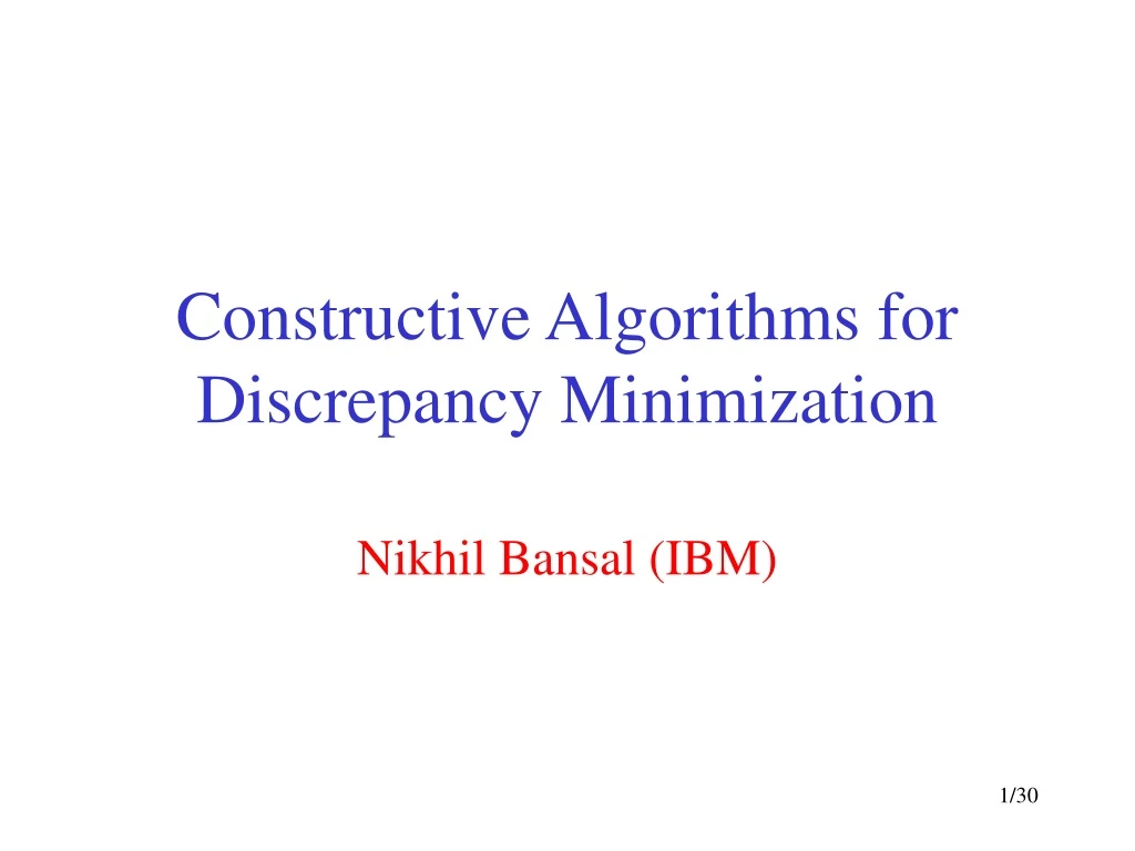 constructive algorithms for discrepancy minimization