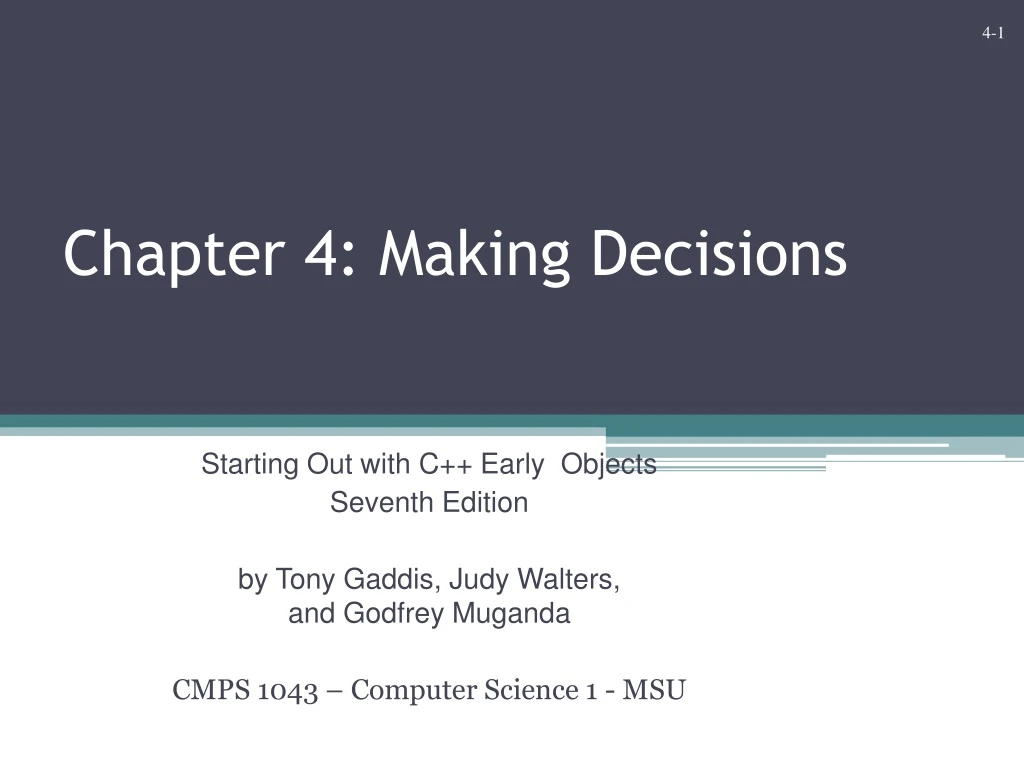 chapter 4 making decisions