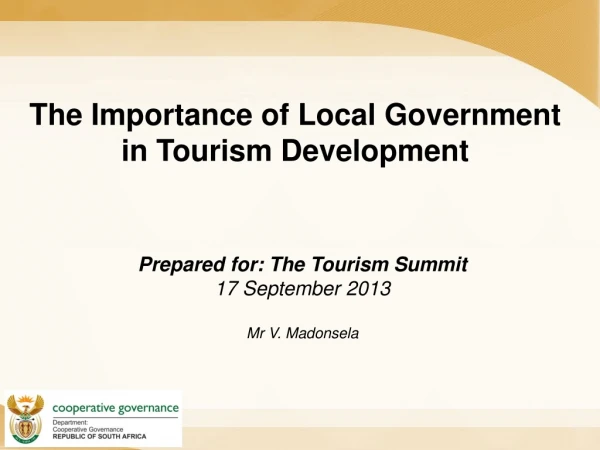 The Importance of Local Government in Tourism Development