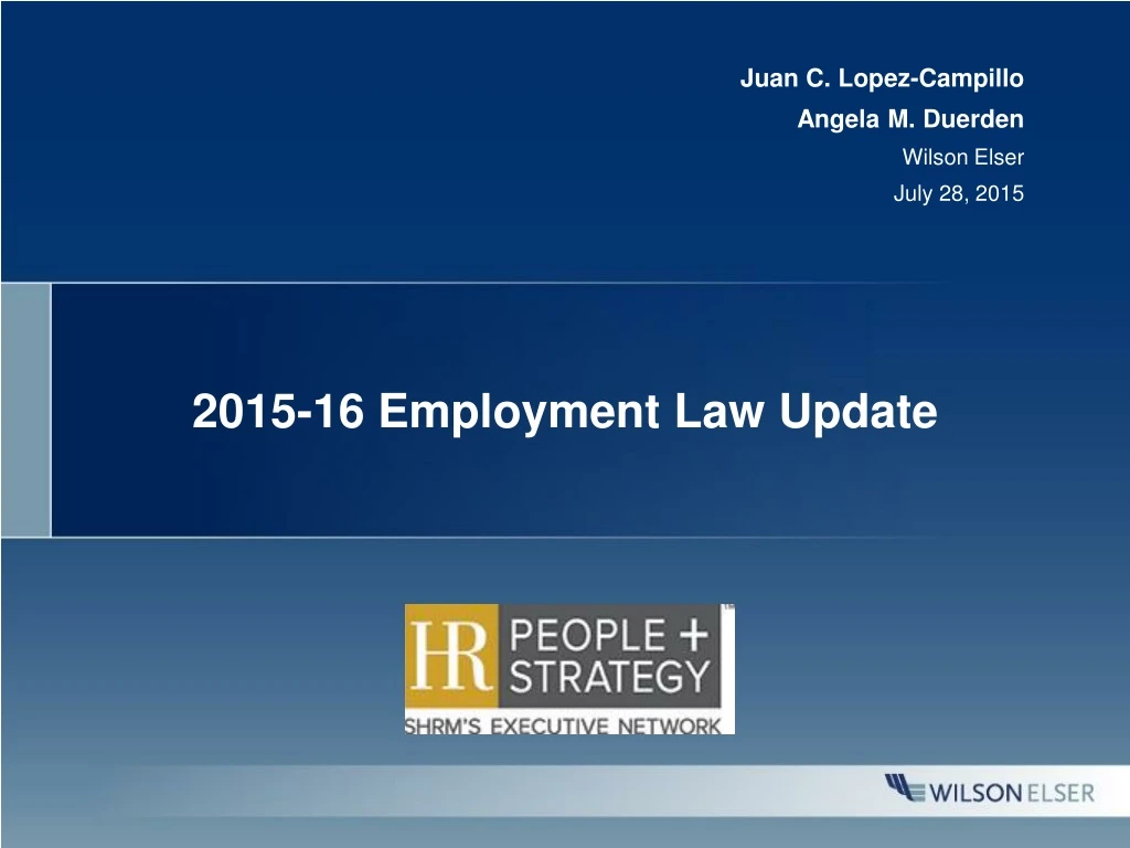 2015 16 employment law update