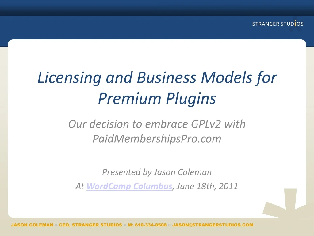 licensing and business models for premium plugins