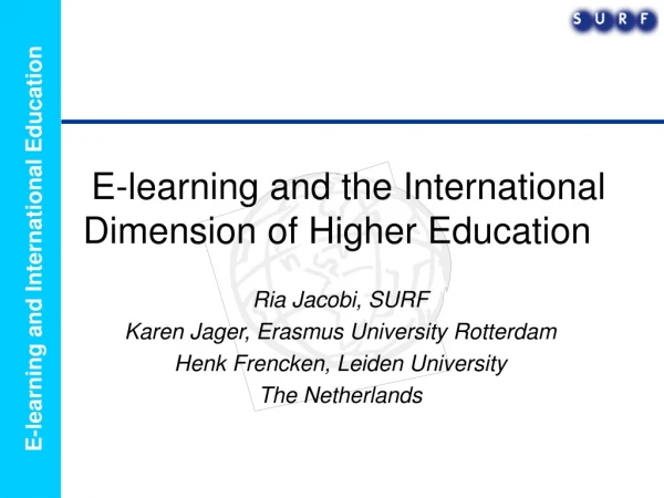 E-learning and the International Dimension of Higher Education