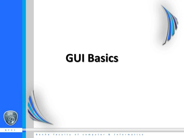GUI Basics