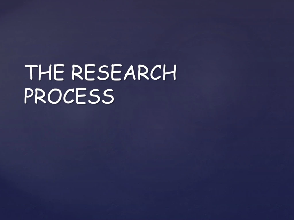 the research process