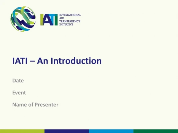 IATI – An Introduction