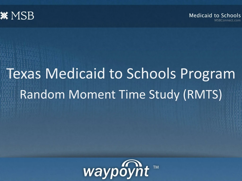 texas medicaid to schools program random moment