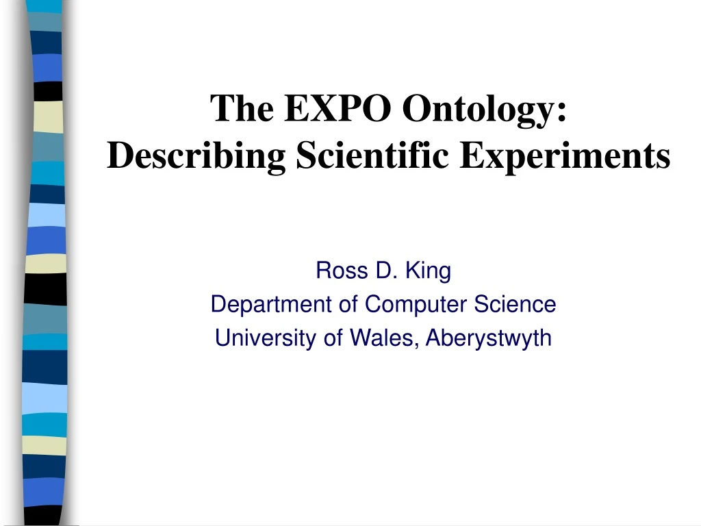 the expo ontology describing scientific experiments